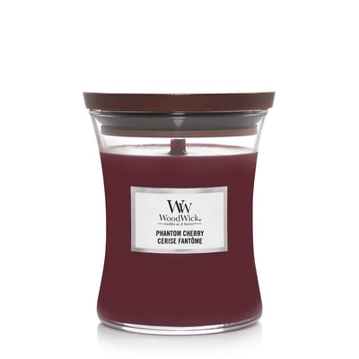 WoodWick® Phantom Cherry közepes üveggyertya