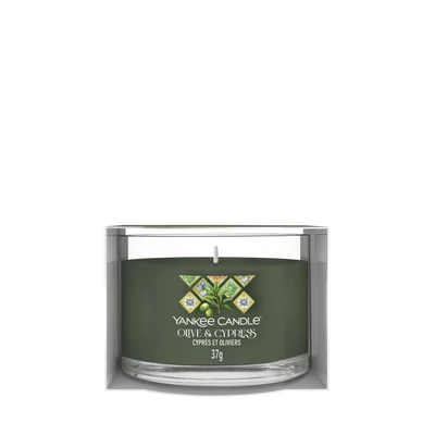 Yankee Candle® Olive &amp; Cypress üveges mintagyertya