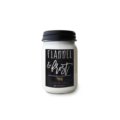 Milkhouse Candle® Flannel & Frost Farmhouse közepes üveggyertya