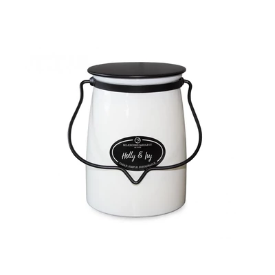 Milkhouse Candle® Holly & Ivy Creamery Glow nagy üveggyertya
