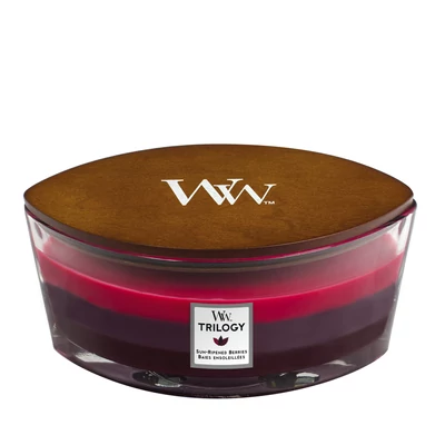 WoodWick® Sun Ripened Berries Trilogy hajógyertya