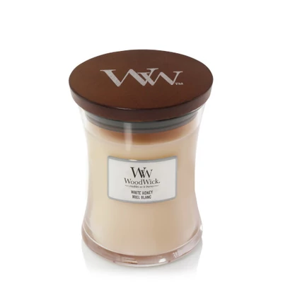 WoodWick® White Honey közepes üveggyertya