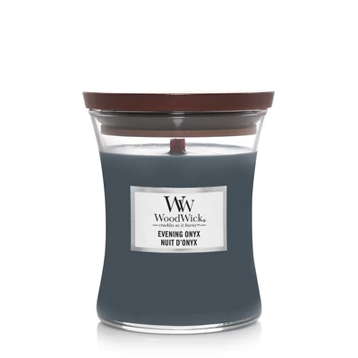 WoodWick® Evening Onyx közepes üveggyertya