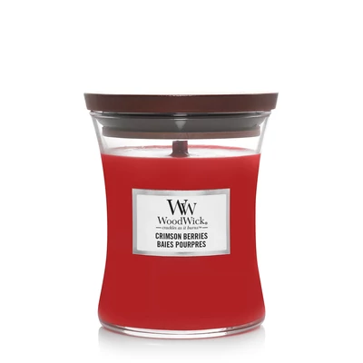 WoodWick® Crimson Berries közepes üveggyertya