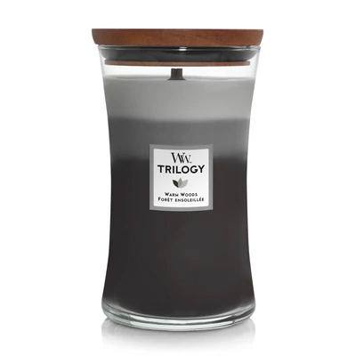 WoodWick® Warm Woods Trilogy nagy üveggyertya