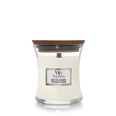 WoodWick® White Tea &amp; Jasmine kis üveggyertya