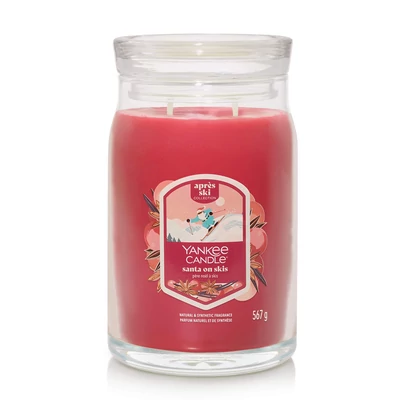Yankee Candle® Santa on Skis Signature nagy üveggyertya 567 g