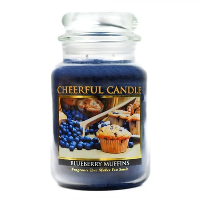 Cheerful Candle® Blueberry Muffins nagy üveggyertya 680 g