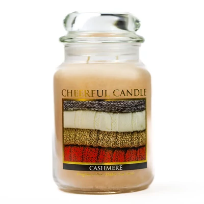 Cheerful Candle® Cashmere nagy üveggyertya 680 g