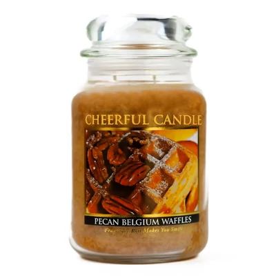 Cheerful Candle® Pecan Belgium Waffles nagy üveggyertya 680 g