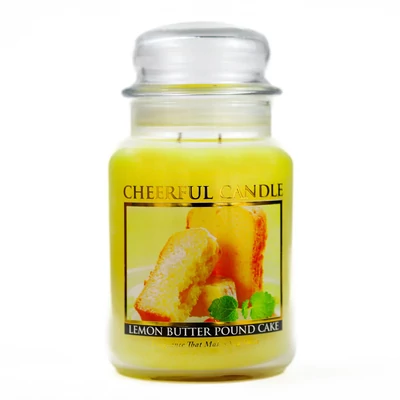 Cheerful Candle® Lemon Butter Pound Cake nagy üveggyertya 680 g
