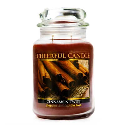 Cheerful Candle® Cinnamon Twist nagy üveggyertya 680 g