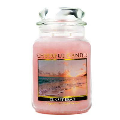 Cheerful Candle® Sunset Beach nagy üveggyertya 680 g