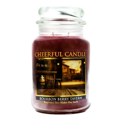 Cheerful Candle® Cheerful Candle® Bourbon Berry Tavern nagy üveggyertya 680 g