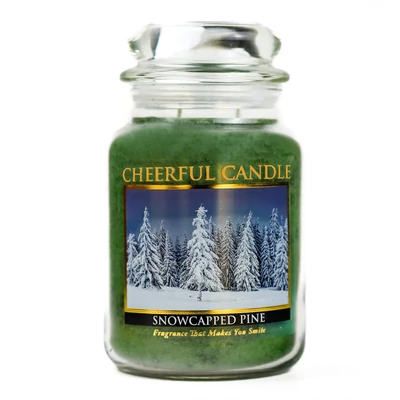Cheerful Candle® Snowcapped Pine nagy üveggyertya 680 g