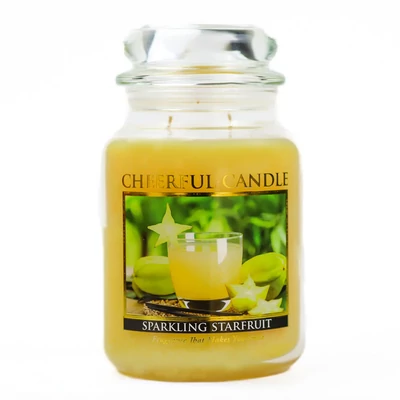 Cheerful Candle® Sparkling Starfruit nagy üveggyertya 680 g