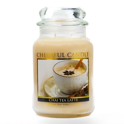 Cheerful Candle® Chai Tea Latte nagy üveggyertya 680 g