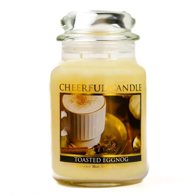 Cheerful Candle® Toasted Eggnog nagy üveggyertya 680 g