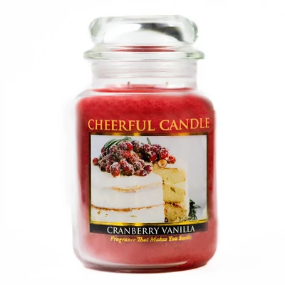 Cheerful Candle® Cheerful Candle® Cranberry Vanilla nagy üveggyertya 680 g
