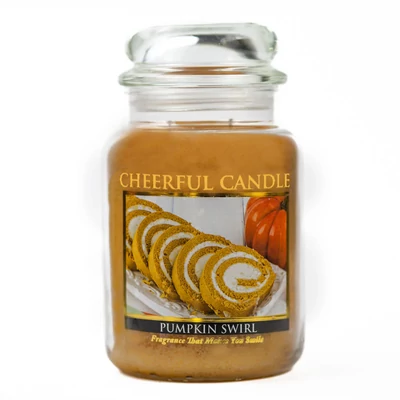 Cheerful Candle® Pumpkin Swirl nagy üveggyertya 680 g