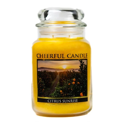 Cheerful Candle® Citrus Sunrise nagy üveggyertya 680 g