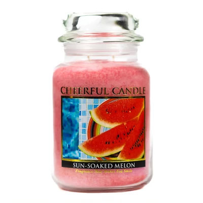 Cheerful Candle® Sun-Soaked Melon nagy üveggyertya 680 g