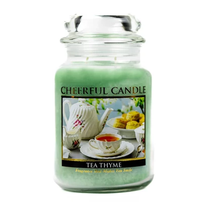 Cheerful Candle® Tea Thyme nagy üveggyertya 680 g