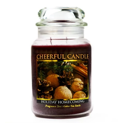 Cheerful Candle® Holiday Homecoming nagy üveggyertya 680 g