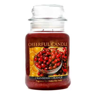 Cheerful Candle® Cranberry Orange nagy üveggyertya 680 g