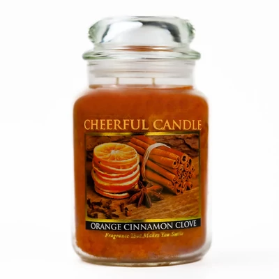 Cheerful Candle® Orange Cinnamon Clove nagy üveggyertya 680 g