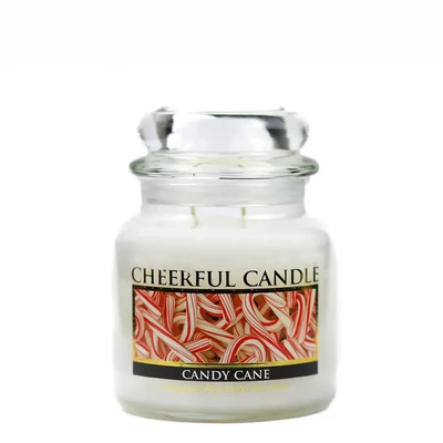 Cheerful Candle® Candy Cane közepes üveggyertya 454 g