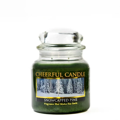 Cheerful Candle® Snowcapped Pine közepes üveggyertya 454 g