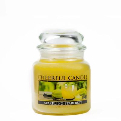 Cheerful Candle® Sparkling Starfruit közepes üveggyertya 454 g