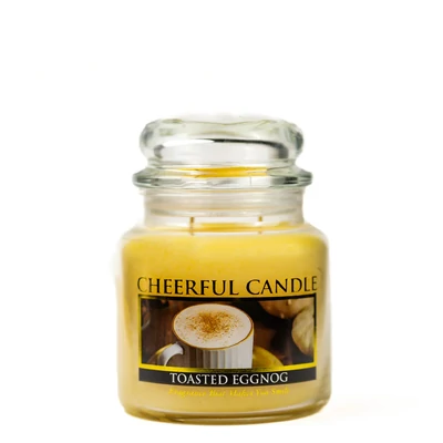 Cheerful Candle® Toasted Eggnog közepes üveggyertya 454 g
