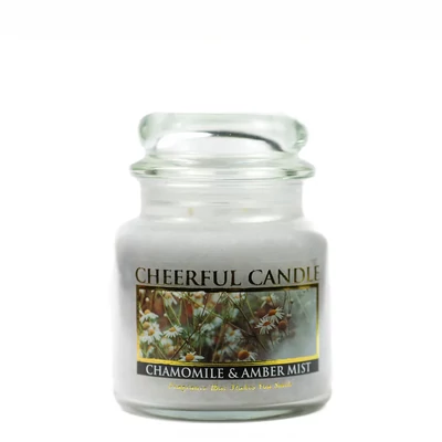 Cheerful Candle® Cheerful Candle® Chamomile & Amber Mist közepes üveggyertya 454 g