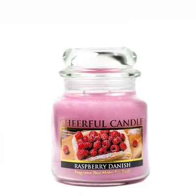 Cheerful Candle® Cheerful Candle® Raspberry Danish közepes üveggyertya 454 g