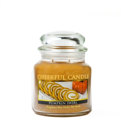 Cheerful Candle® Pumpkin Swirl közepes üveggyertya 454 g