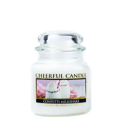Cheerful Candle® Confetti Milkshake közepes üveggyertya 454 g