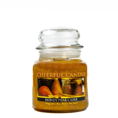 Cheerful Candle® Honey Pear Cider közepes üveggyertya 454 g