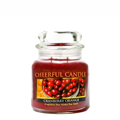 Cheerful Candle® Cranberry Orange közepes üveggyertya 454 g