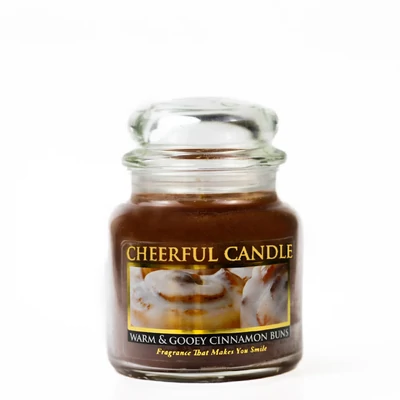 Cheerful Candle® Warm & Gooey Cinnamon Buns közepes üveggyertya 454 g