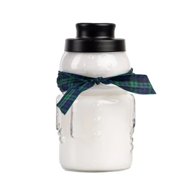 Cheerful Candle® Snowman Candy Cane nagy üveggyertya 850 g