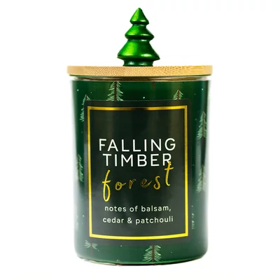 Cheerful Candle® Seasonal Falling Timber Forest közepes gyertya 283 g