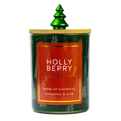 Cheerful Candle® Seasonal Holly Berry Garland közepes gyertya 283 g