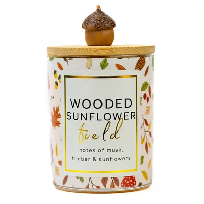 Cheerful Candle® Seasonal Wooded Sunflower Village közepes gyertya 283 g