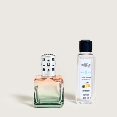 Maison Berger Paris Ice Cube Peach-Green – Zest of Verbena katalitikus lámpa szett