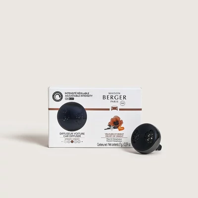 Maison Berger Paris Gun Metal Black Velvet of Orient autós illatdiffúzor szett
