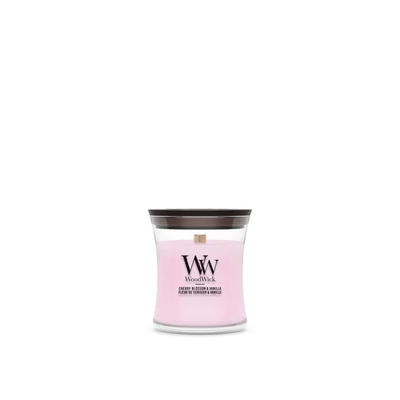 WoodWick Cherry Blossom & Vanilla kis üveggyertya 85 g