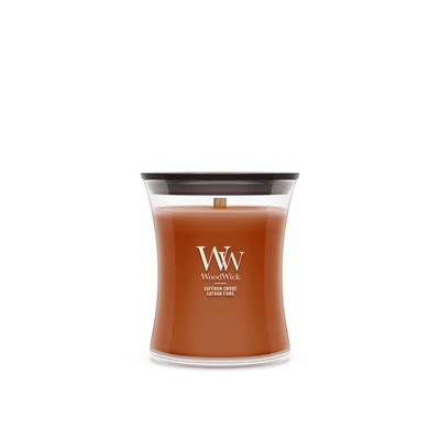 WoodWick Saffron Smoke közepes üveggyertya 275 g