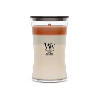 WoodWick Vanilla Embers Trilogy nagy üveggyertya 609 g